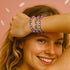 Clématite violette | Bracelet de jardin en verre Firework